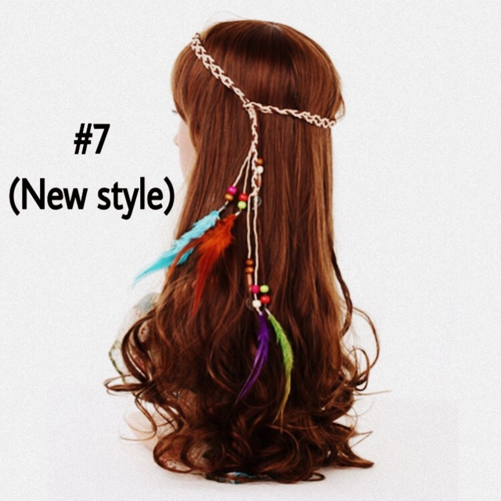4 styles! bohemian feather head wrap headband - Picture 7 of 8